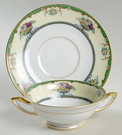 The Orchard Footed Cream Soup Bowl & Saucer Set