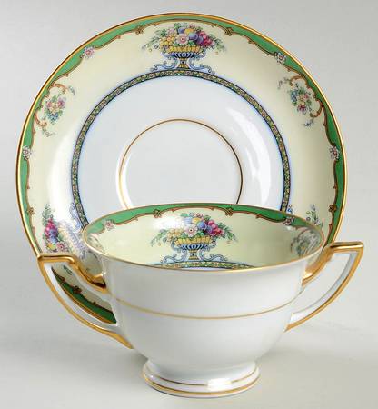 The Orchard Footed Bouillon Cup & Saucer