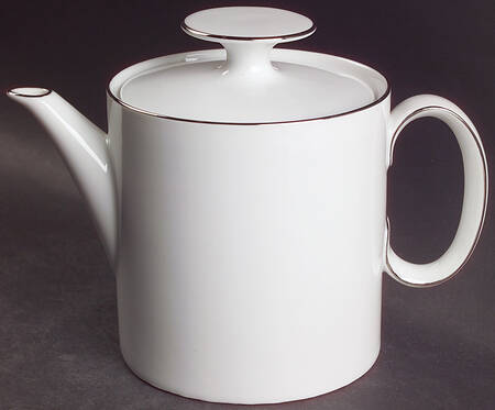 PLATINUM BAND (COUPE) Teapot & Lid