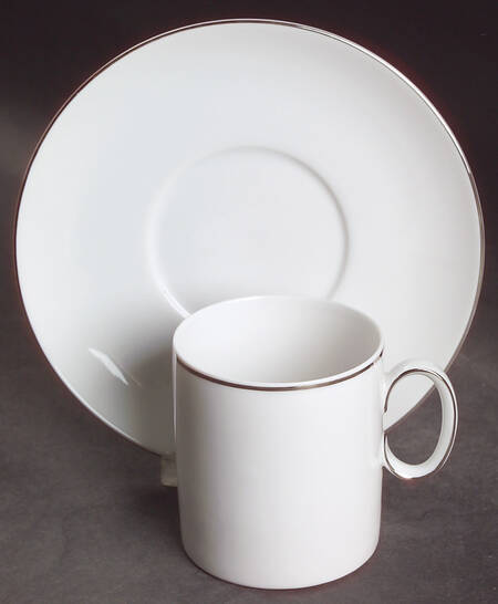 PLATINUM BAND (COUPE) Flat Cup & Saucer Set
