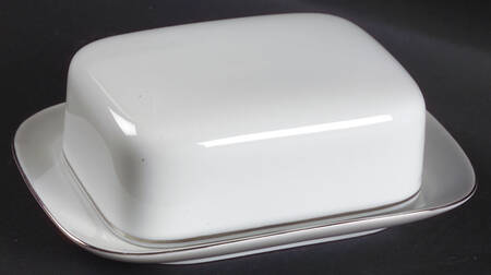 PLATINUM BAND (COUPE) Square Covered Butter