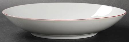 Red Trim Coupe Soup Bowl