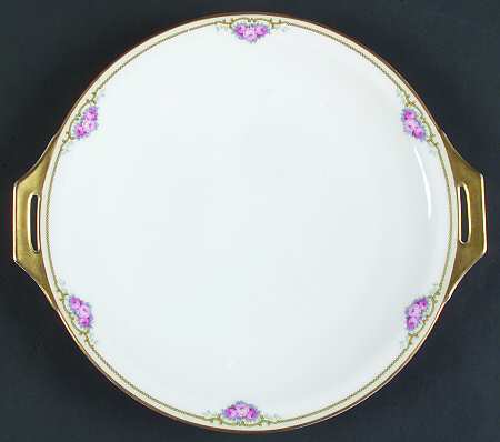 Roseland Handled Cake Plate