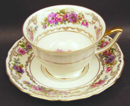 Rosedale Footed Cup & Saucer Set