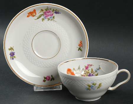 Spring Garden Flat Cup & Saucer Set