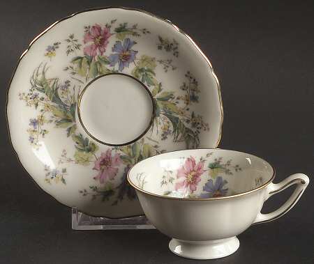 Lady Hamilton Footed Demitasse Cup & Saucer Set