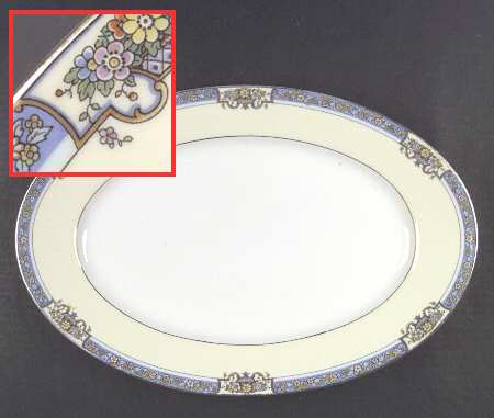 THO27 14" Oval Serving Platter
