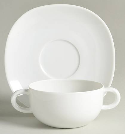 Tournee Flat Cream Soup Bowl & Saucer Set