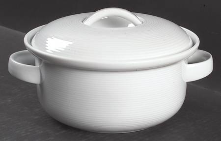 Trend White Round Covered Vegetable