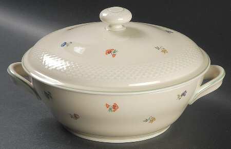 Versailles (Cream Background) Round Covered Vegetable by Thomas