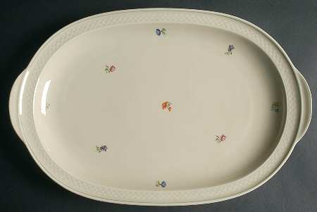 Versailles (Cream Background) 15" Oval Serving Platter by Thomas