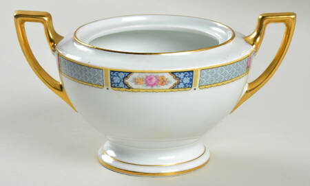 Wales (All White, No Verge) Sugar Bowl No Lid