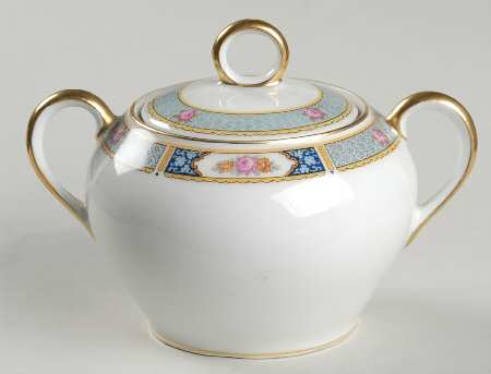 Wales (All White, No Verge) Sugar Bowl & Lid