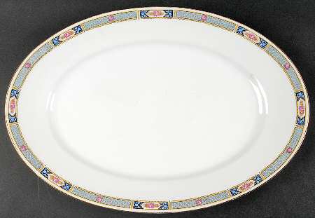 Wales (All White, No Verge) 16" Oval Serving Platter
