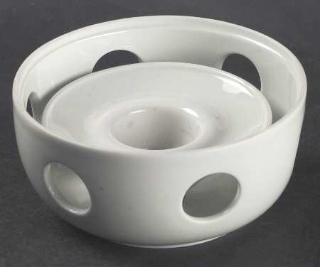 York White China Warmer Stand
