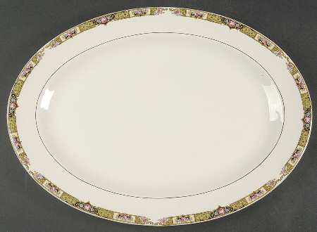 Chartreuse 15" Oval Serving Platter