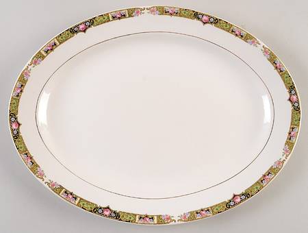Chartreuse 13" Oval Serving Platter