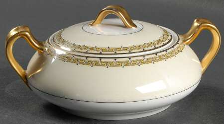 Athena (Yellow Key) Sugar Bowl & Lid