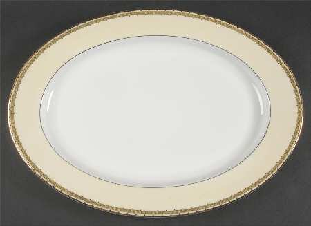 Athena (Yellow Key) 16" Oval Serving Platter