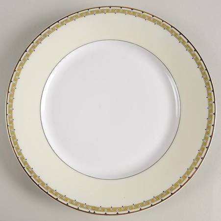 Athena (Yellow Key) Luncheon Plate