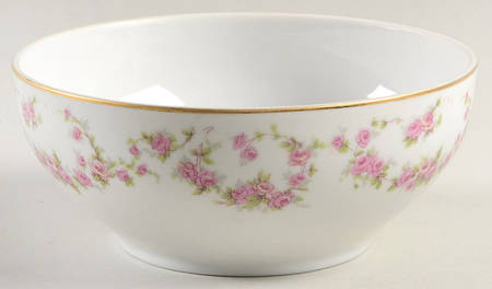 Bridal Rose (Smooth) Cranberry Bowl