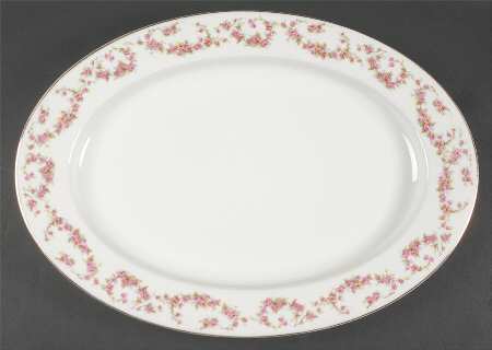 Bridal Rose (Smooth) 16" Oval Serving Platter