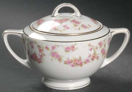 Bridal Rose (Smooth) Sugar Bowl & Lid