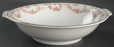 Bridal Rose (Smooth) 9" Round Vegetable Bowl