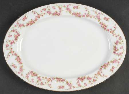 Bridal Rose (Smooth) 12" Oval Serving Platter