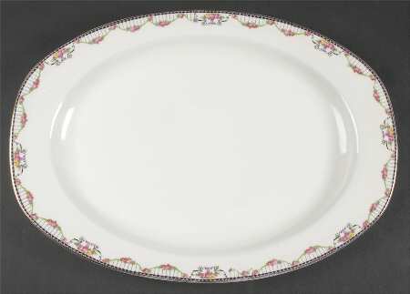 Empire (White) 15" Oval Serving Platter