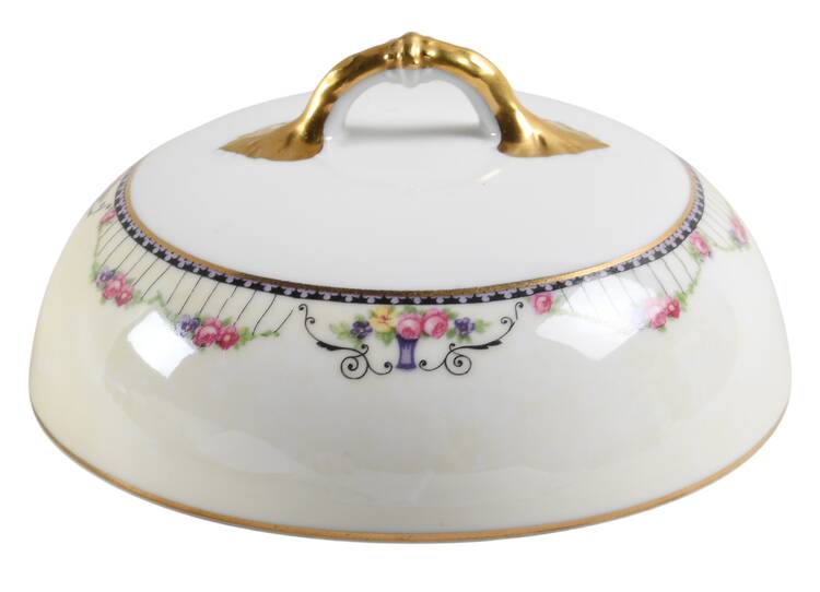 Empire (Cream Border) Lid for Round Butter
