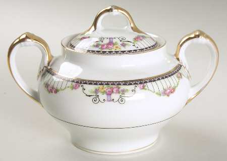 Empire (Cream Border) Sugar Bowl & Lid