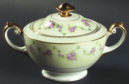 Garland Rose Sugar Bowl & Lid