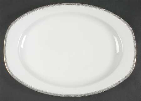 Greek Key 15" Oval Serving Platter