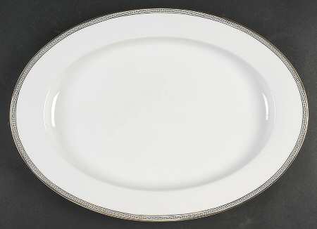 Greek Key 16" Oval Serving Platter
