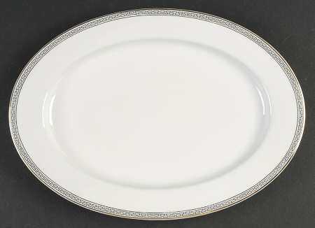 Greek Key 12" Oval Serving Platter