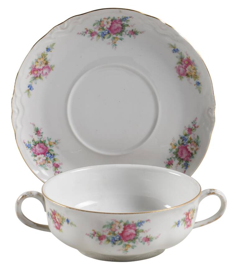 Marmora Flat Cream Soup Bowl & Saucer Set