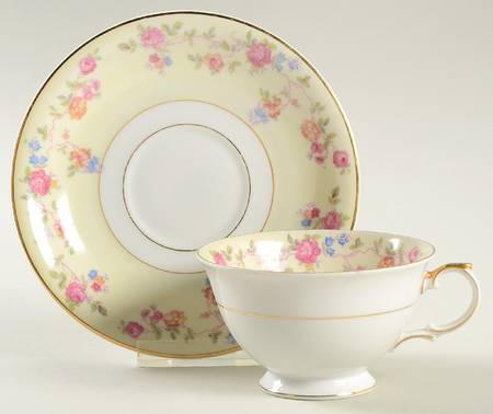 Mayflower Footed Cup & Saucer Set