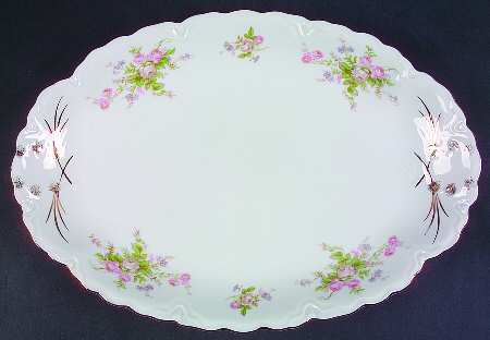 Moss Rose 13" Oval Serving Platter