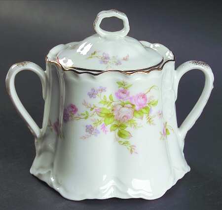Moss Rose Sugar Bowl & Lid