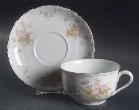 Moss Rose Flat Cup & Saucer Set
