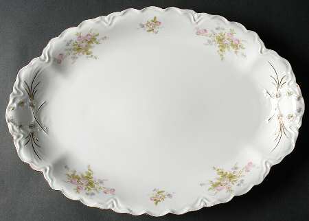 Moss Rose 16" Oval Serving Platter