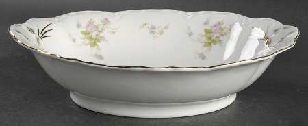 Moss Rose 10" Oval Vegetable Bowl