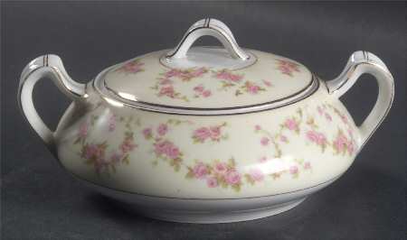 Rosemary (Small Pink Roses) Sugar Bowl & Lid