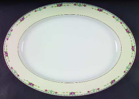 Rosewreath 16" Oval Serving Platter