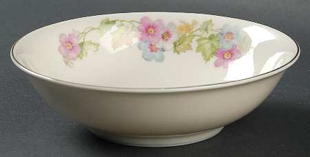 Springtime (Ivory Background, Pink Blue Gray) Coupe Cereal Bowl