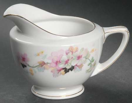 Virginia (Pink Flowers, Black Leaves) Creamer