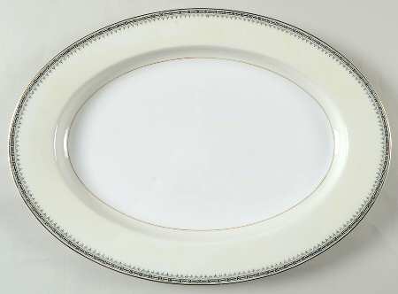 Virginia (Geometric Band) 14" Oval Serving Platter