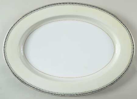 Virginia (Geometric Band) 16" Oval Serving Platter