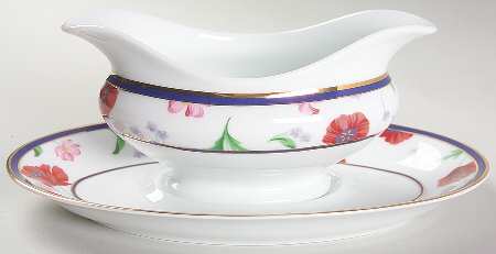 American Garden (France) Gravy Boat & Underplate